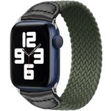Curea iUni compatibila cu Apple Watch 1/2/3/4/5/6, 38mm, Braided Solo Loop, Green